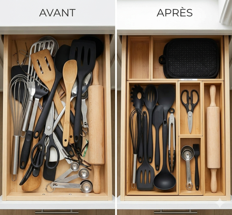 Mon tiroir gain de place : comment optimiser l’espace dans une petite cuisine